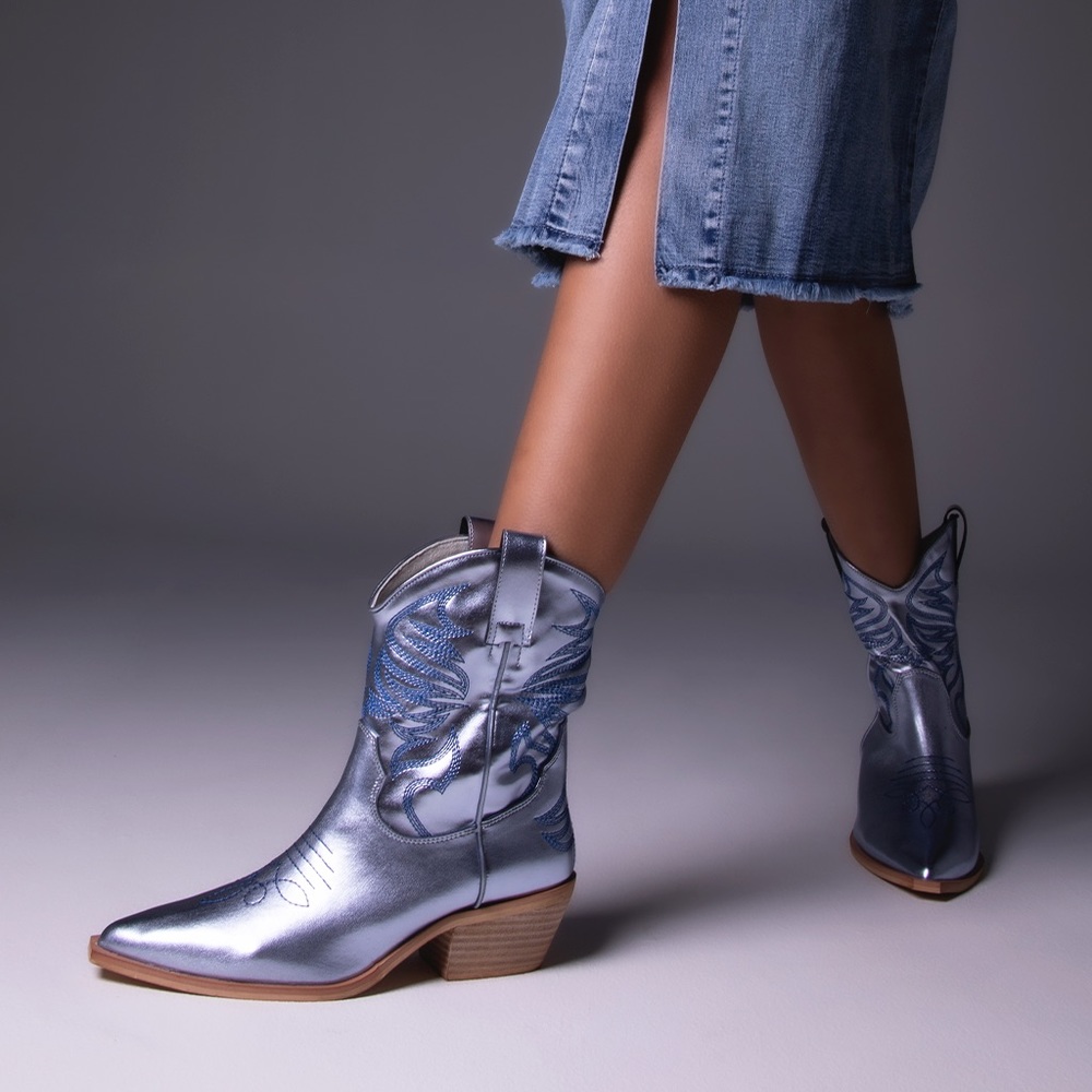 Shu Shop - Zen Metallic Slate Blue Boot - Size 7